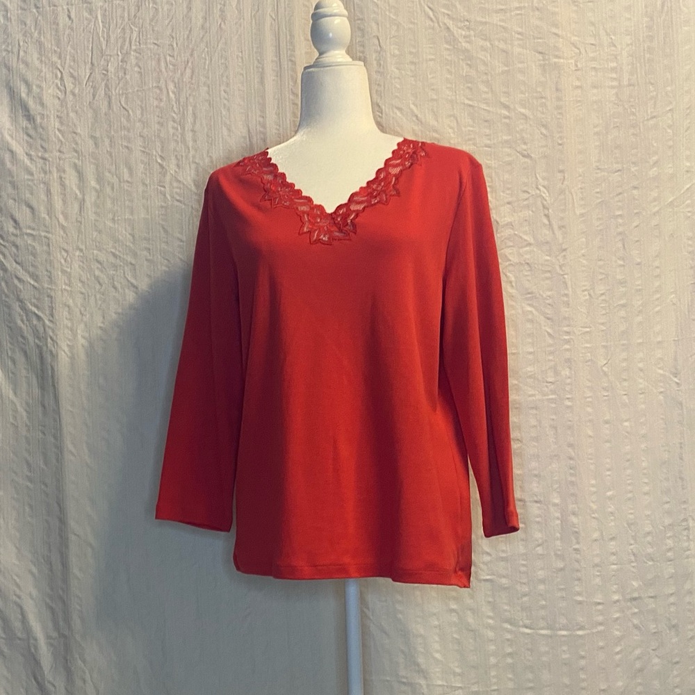 Red lace top